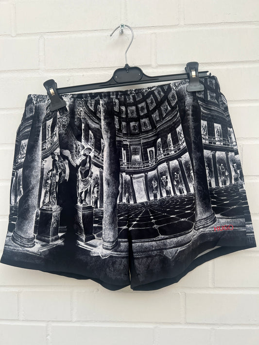 Badehose schwarz muster