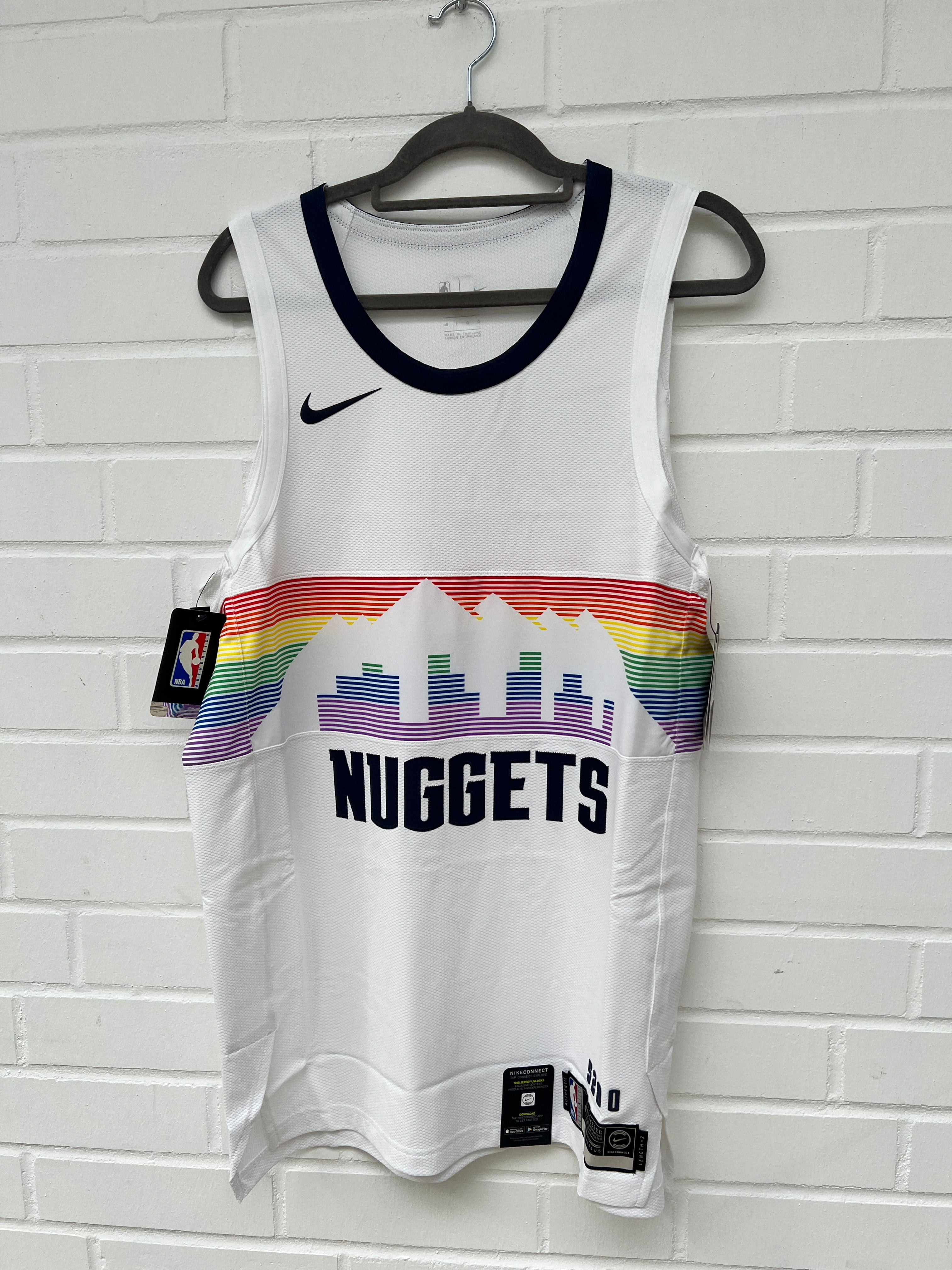 (Stange4) NBA Nuggets Trikot weiß Gr.L