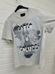 Carlo Colucci Tshirt Hund grau Premium Organic Cotton Comfort Fit