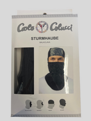 (7) Carlo Colucci Sturmhaube Schwarz muster