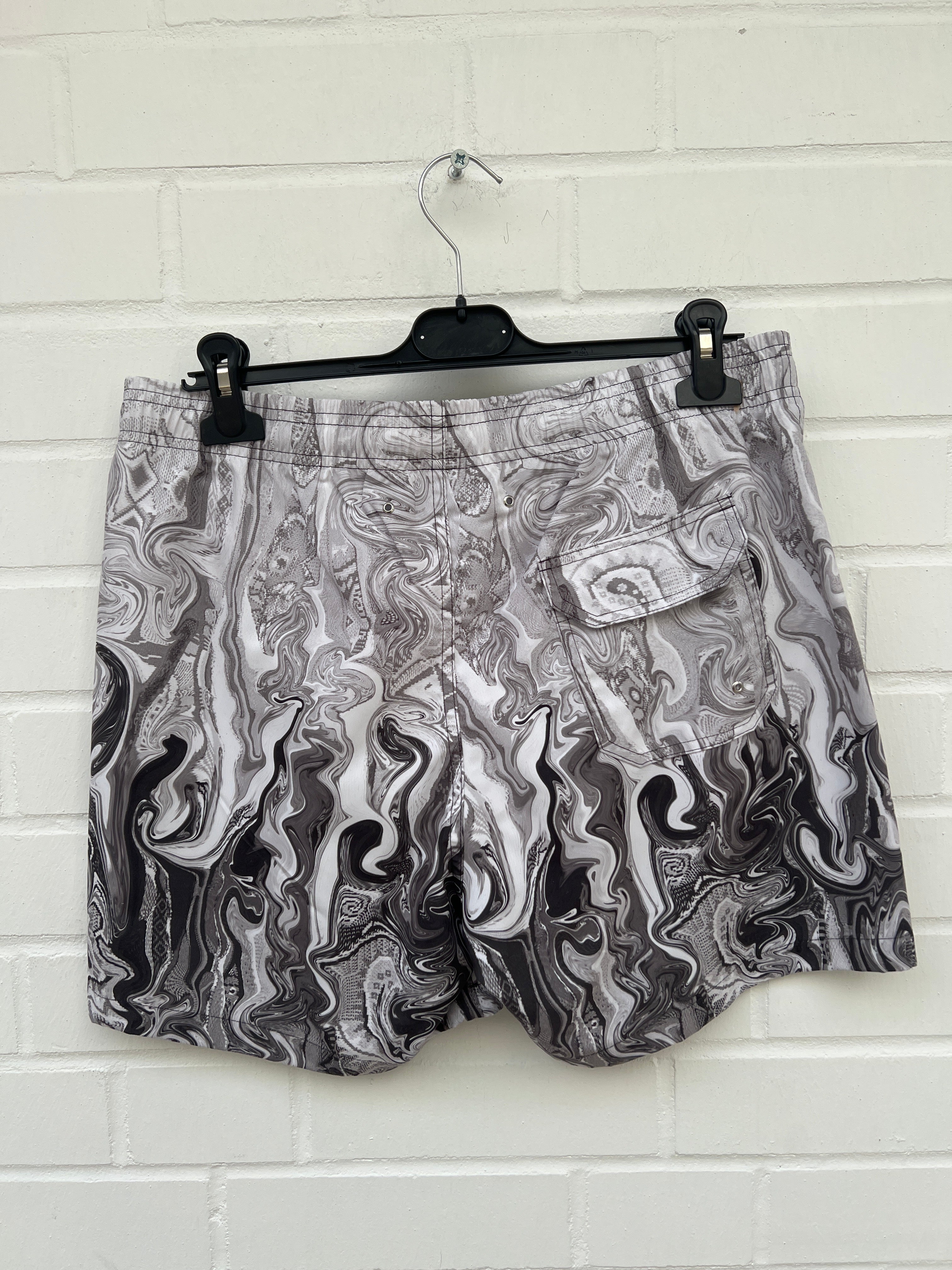 (167) Carlo Colucci Badehose schwarz weiß