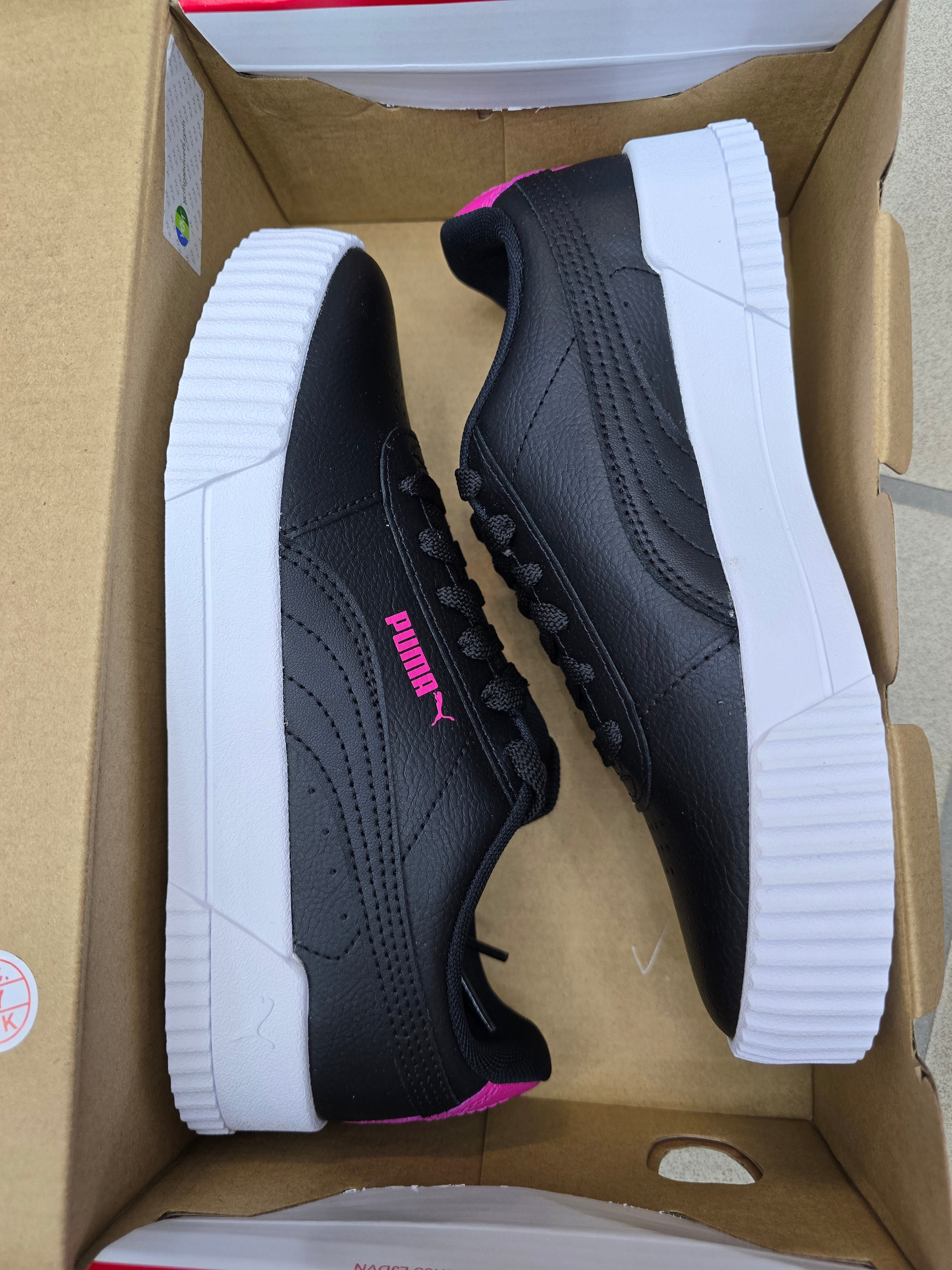 Puma Carina L Jr schwarz pink 370677 01