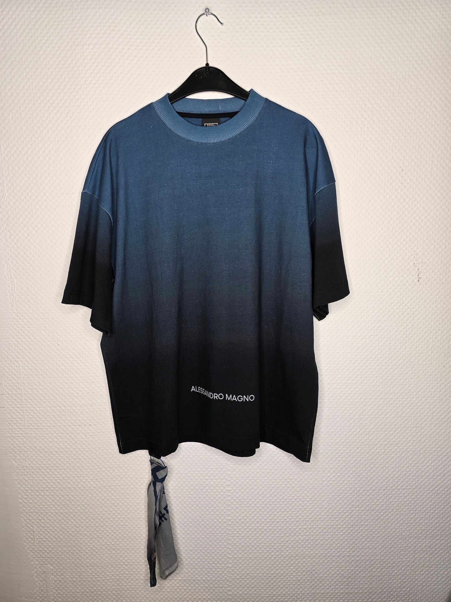 (5) Alessandro Magno T Shirt Midnight Blue blau Oversize