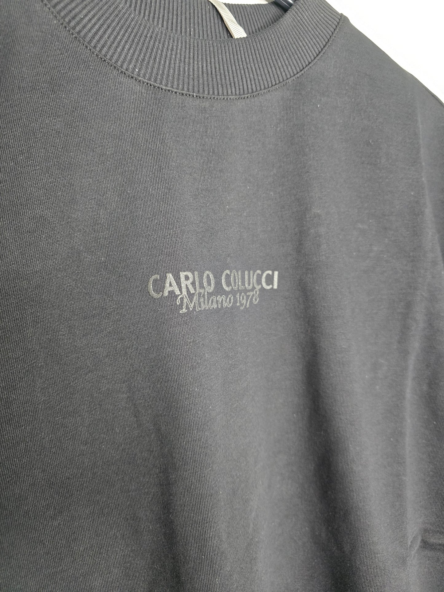 (6) Carlo Colucci La Famiglia T Shirt schwarz oversize Gummidruck C3457 Col 20