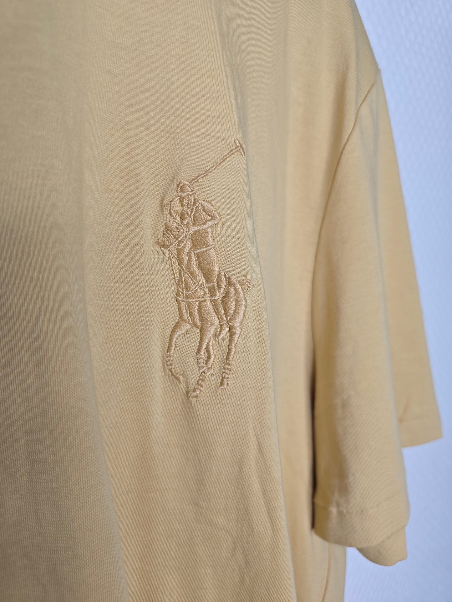 (11) Ralph Lauren T Shirt gestickt sand