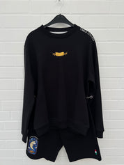 Carlo Colucci 2er Set Sonne Mond Pullover Short schwarz