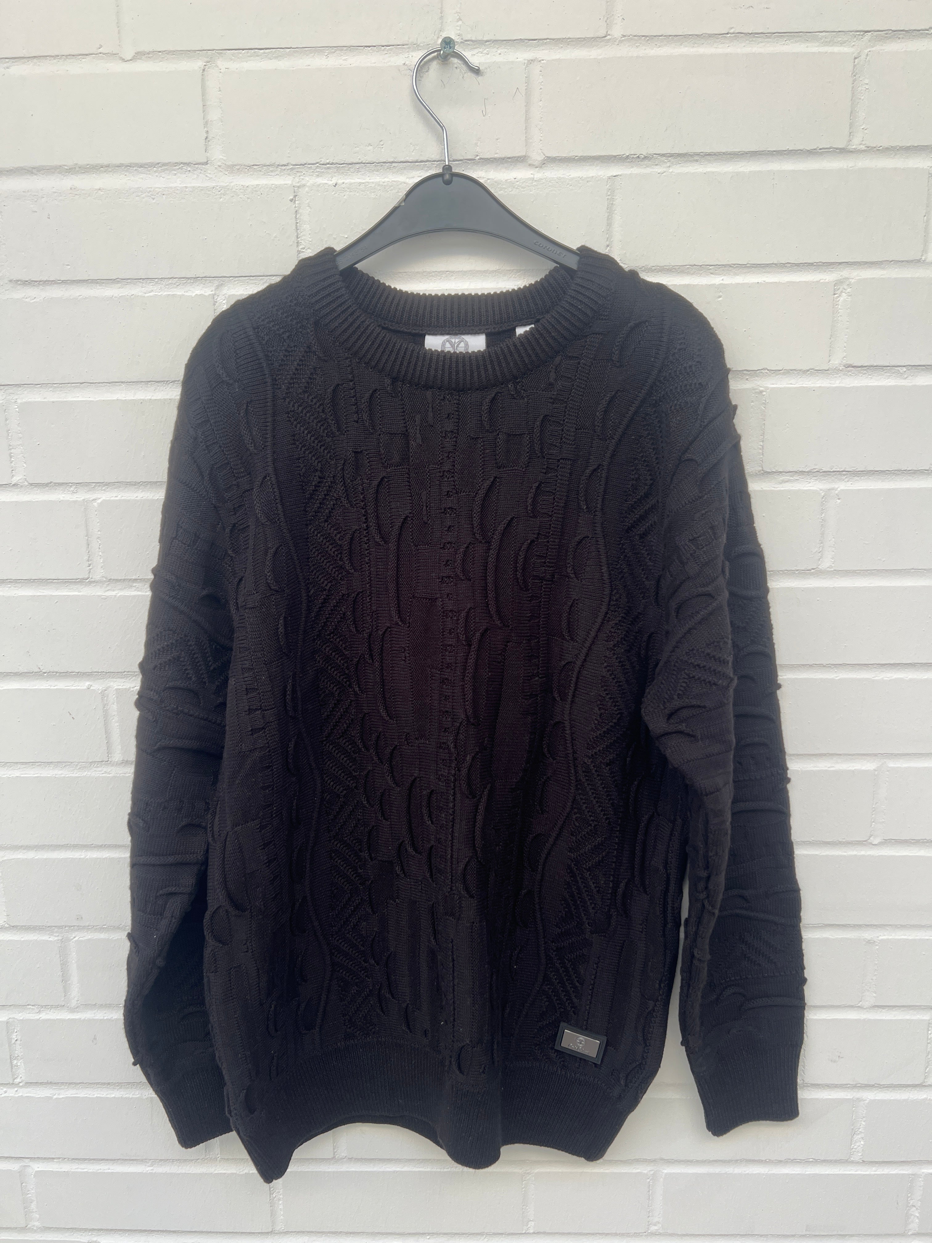 Carlo Colucci 3D Strickpullover Pullover schwarz C10802 COL 681