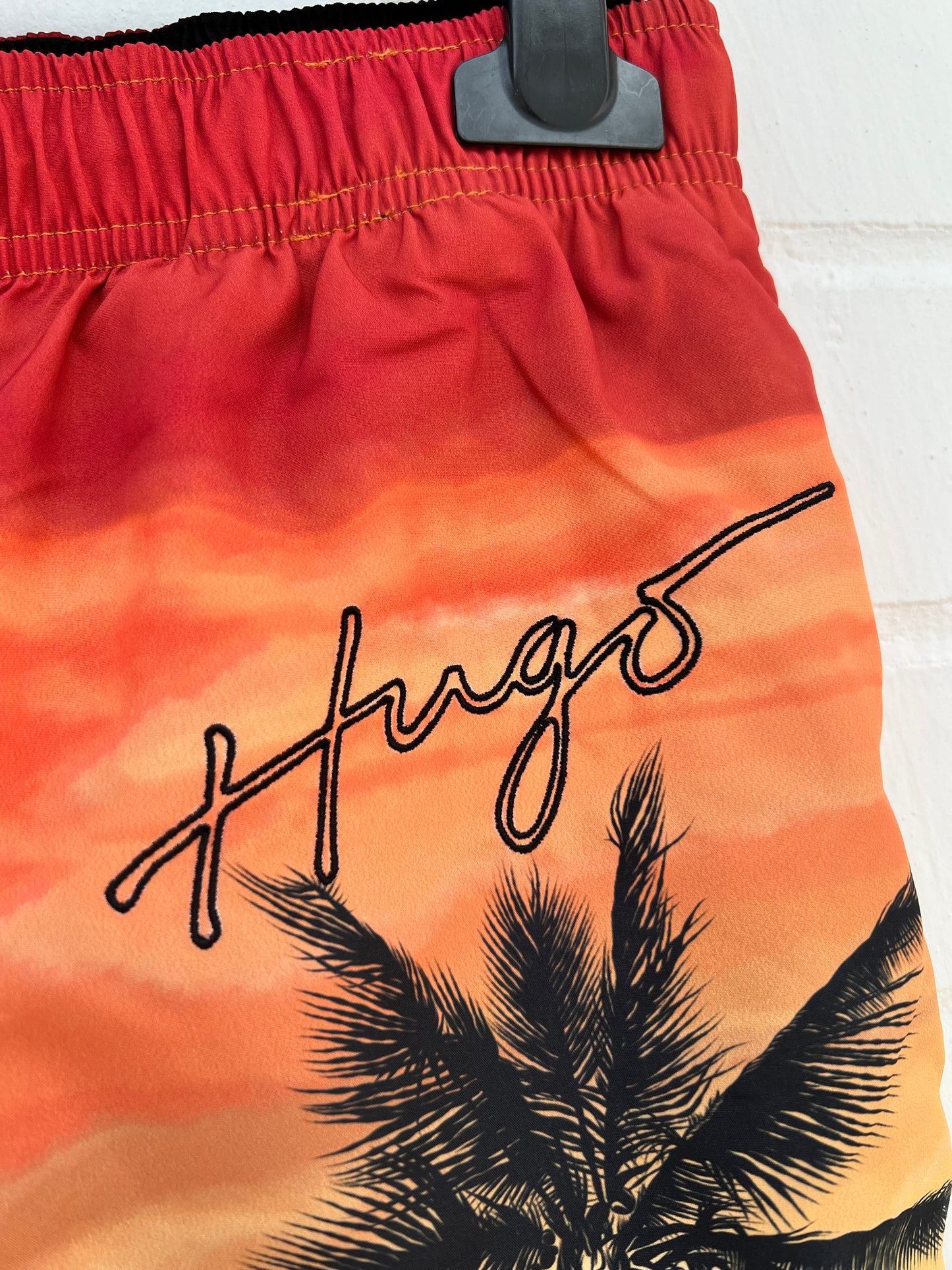 (10) Badehose orange palme