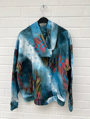 (63) Carlo Colucci Hoodie hellblau bunt