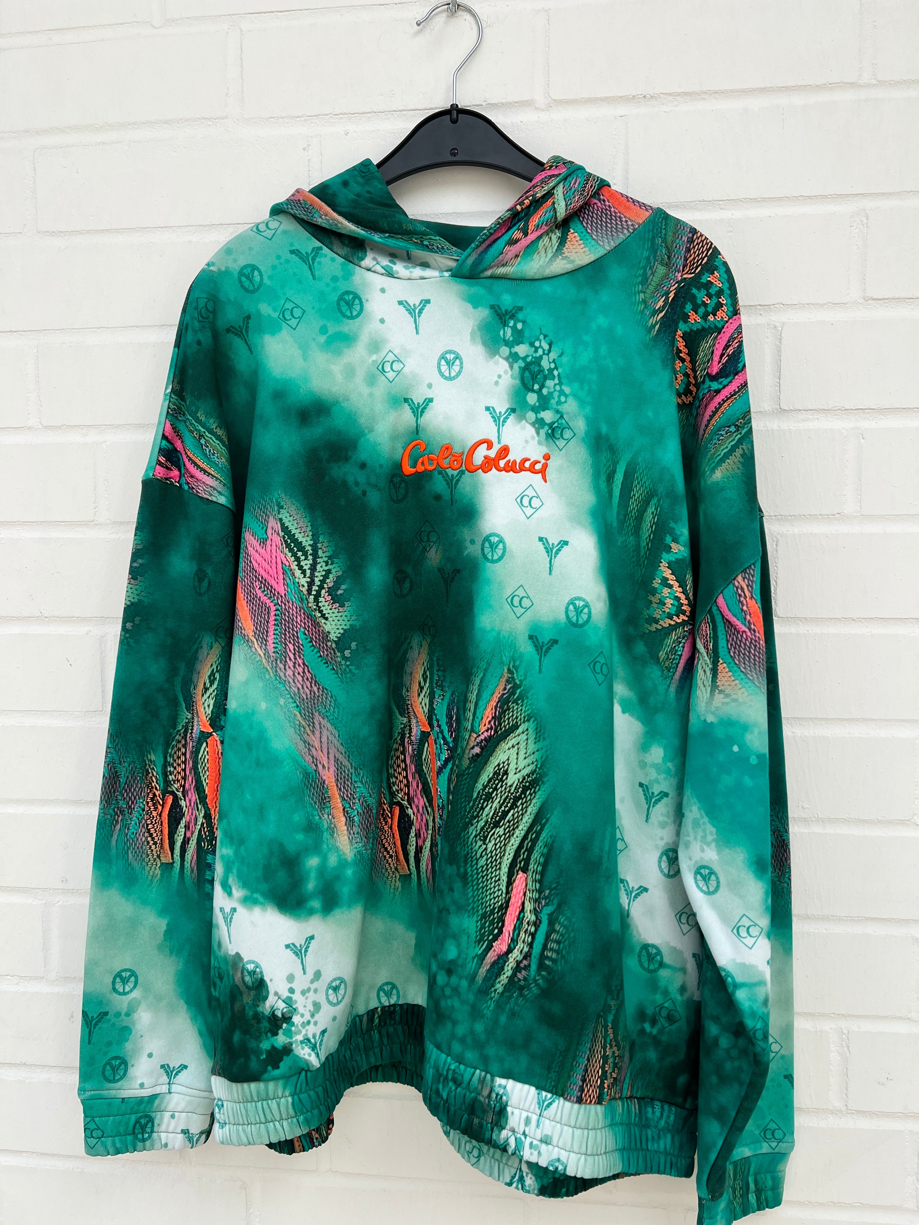 (Stange2) Carlo Colucci Hoodie grünbunt Gr.L