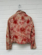 Carlo Colucci Lederjacke rosa GrS/36