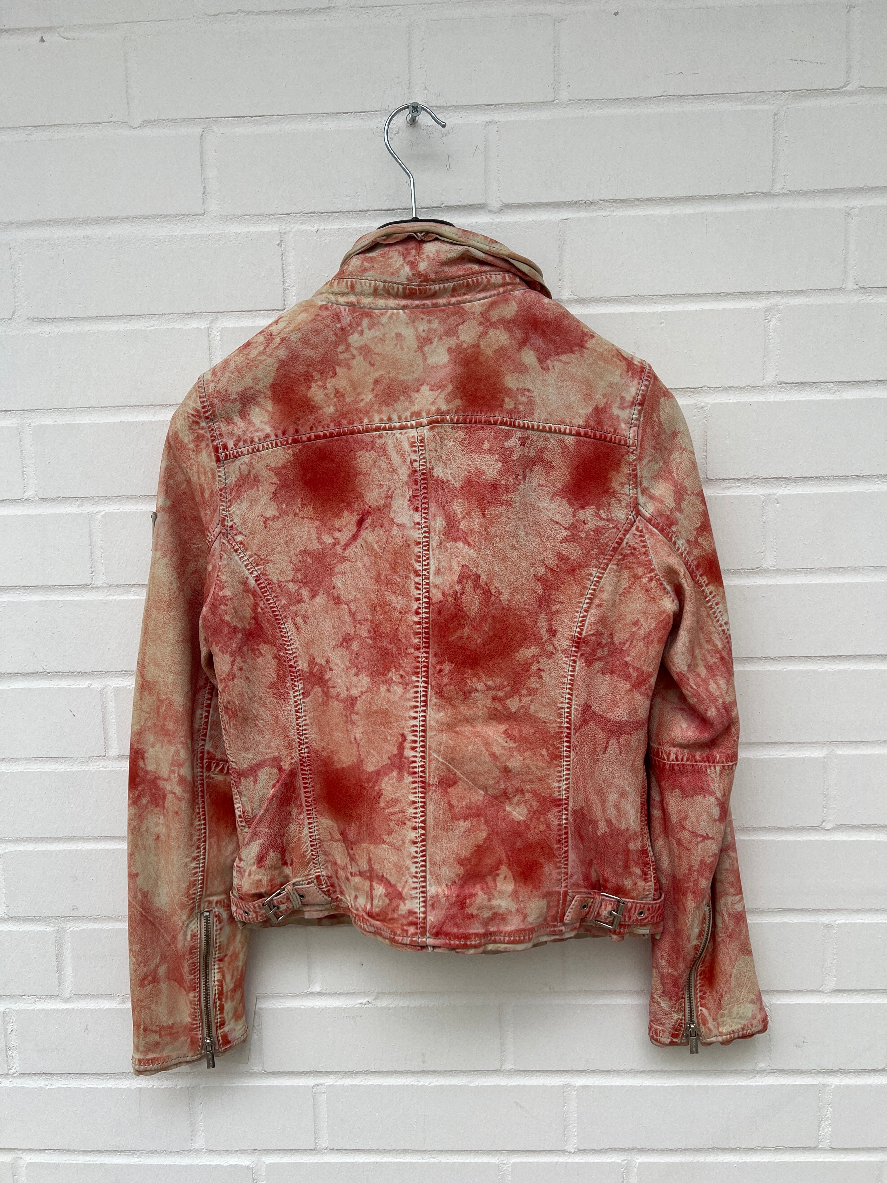 Carlo Colucci Lederjacke rosa GrS/36