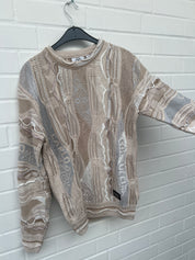 Carlo Colucci 3D Strickpullover Pullover beige weiß C10802 COL 561