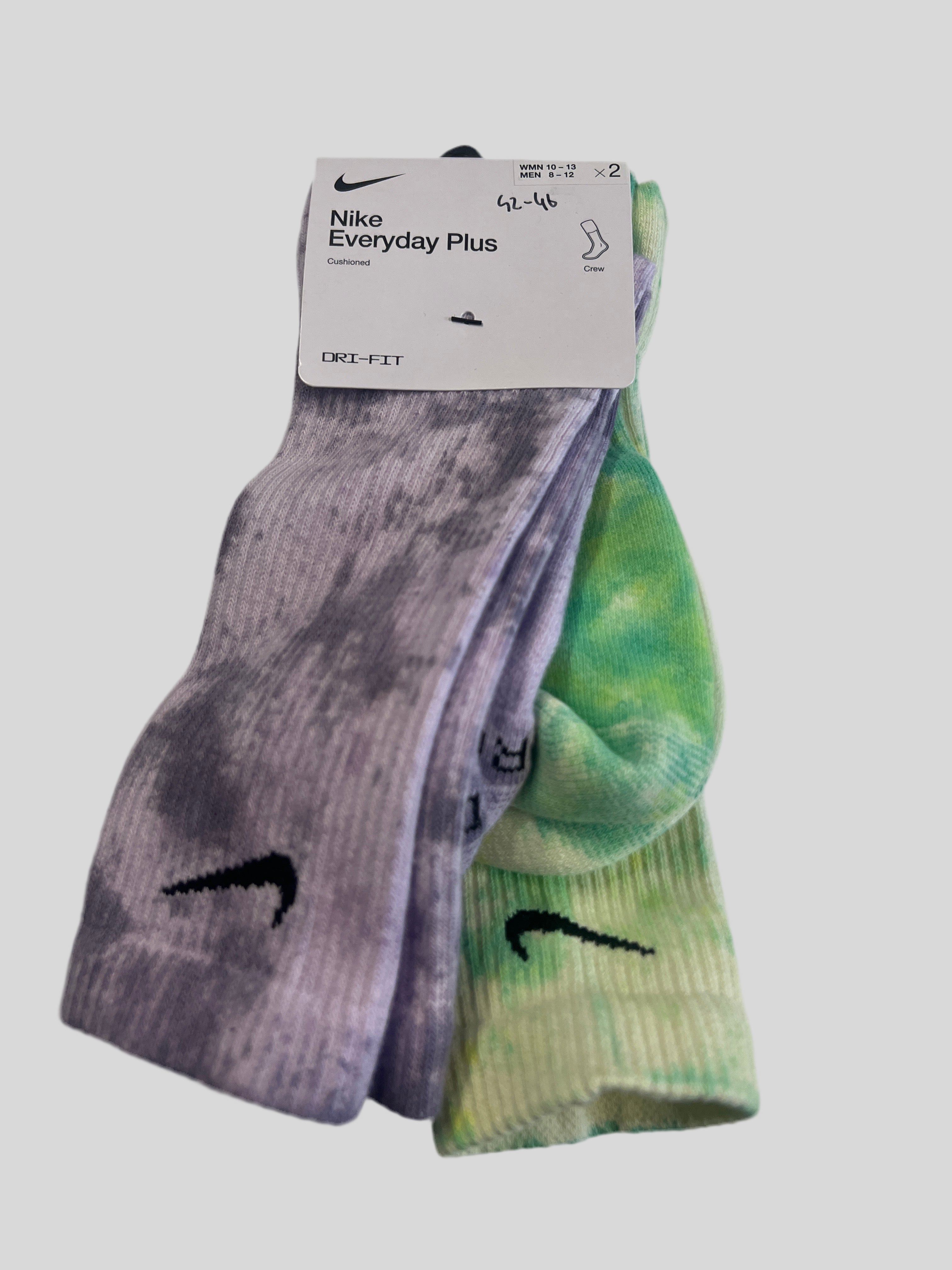 (101) NIKE 2x Crew Socken flieder/grün