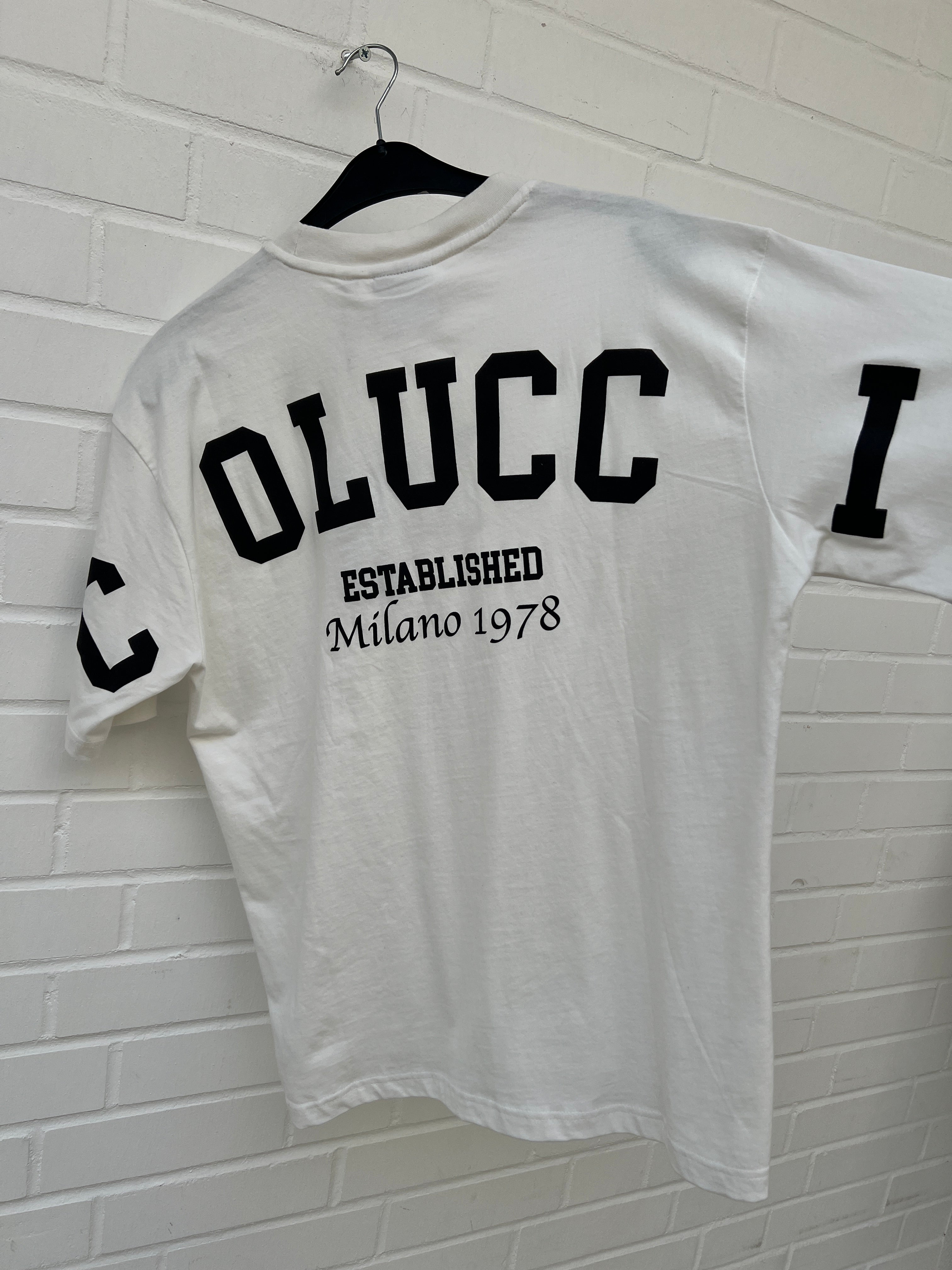 (8/14/15) Carlo Colucci Tshirt weiß Rücken Logo