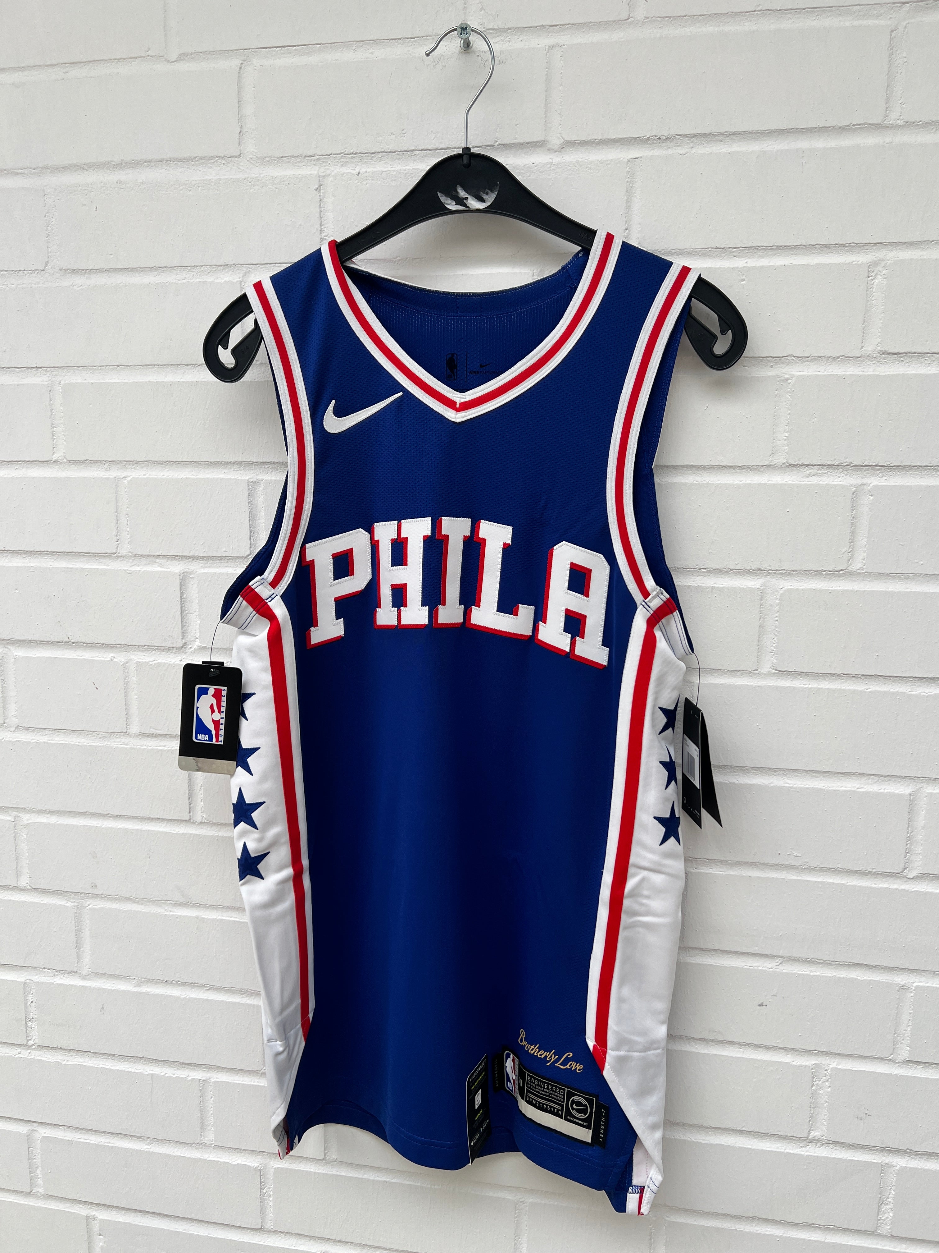 (Stange4) NBA Phila Trikot blau weiß Gr.S