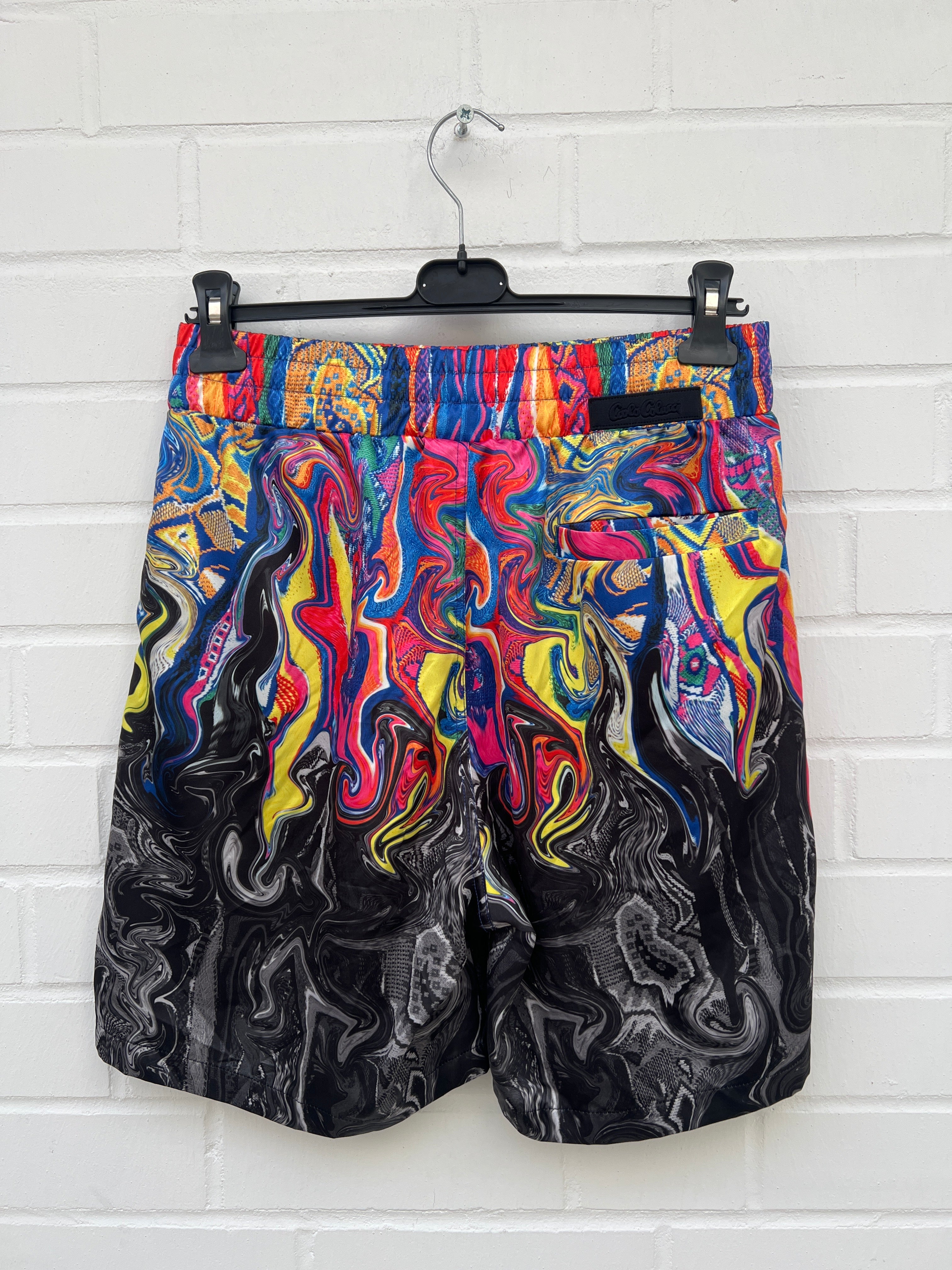 (124) Carlo Colucci Badehose Satin bunt