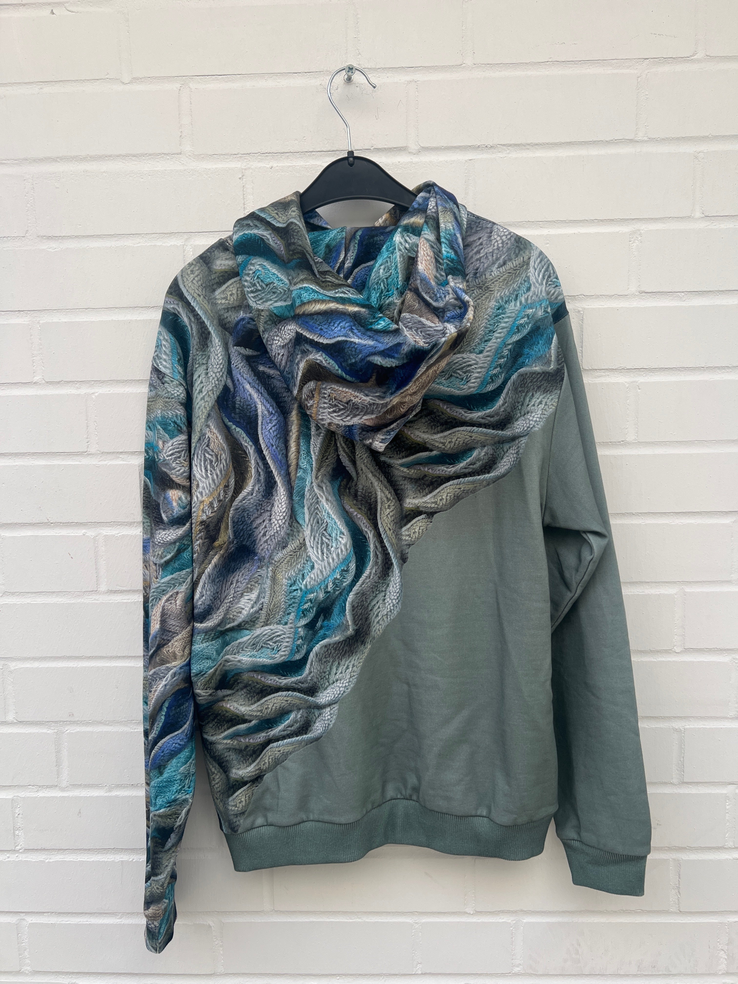 Carlo Colucci Hoodie grünblau