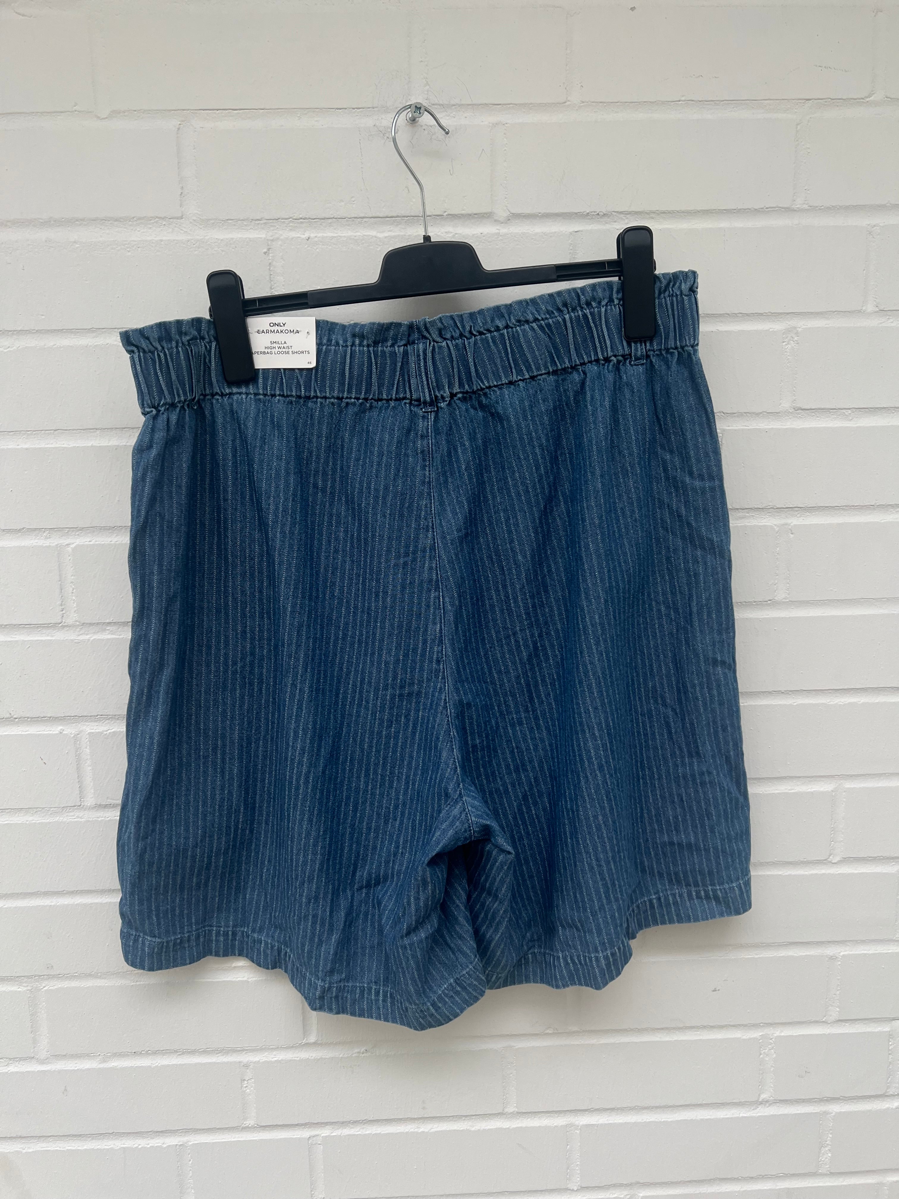 Only High Waist Paperbag Loose Shorts Jeans blau Gr46
