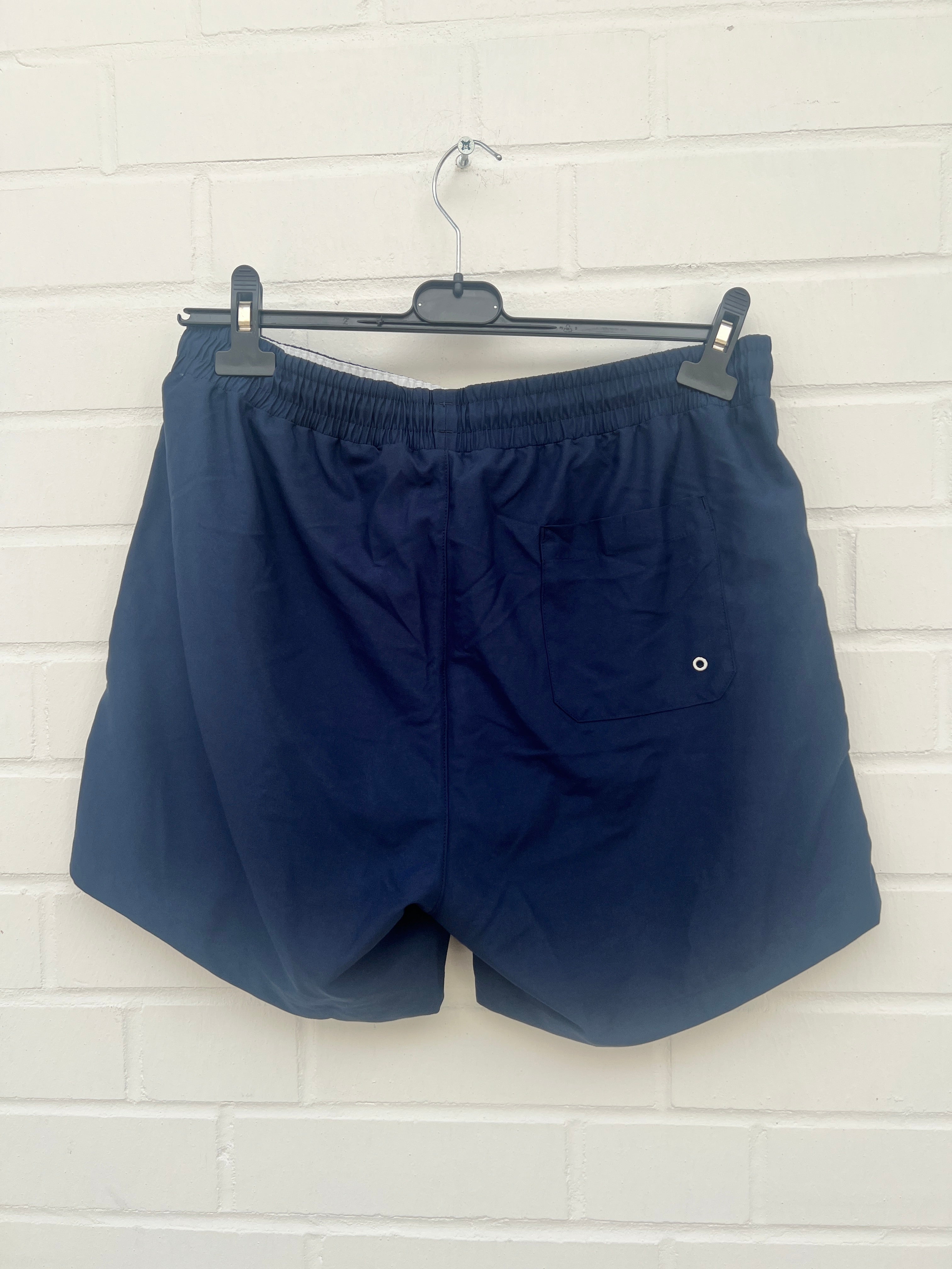 Badehose dunkelblau logo weiß Gr.L
