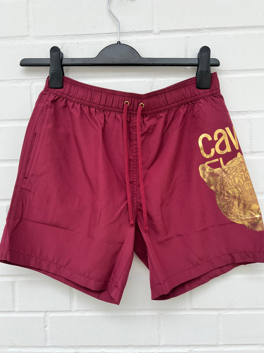 Badehose Bordeaux gold logo