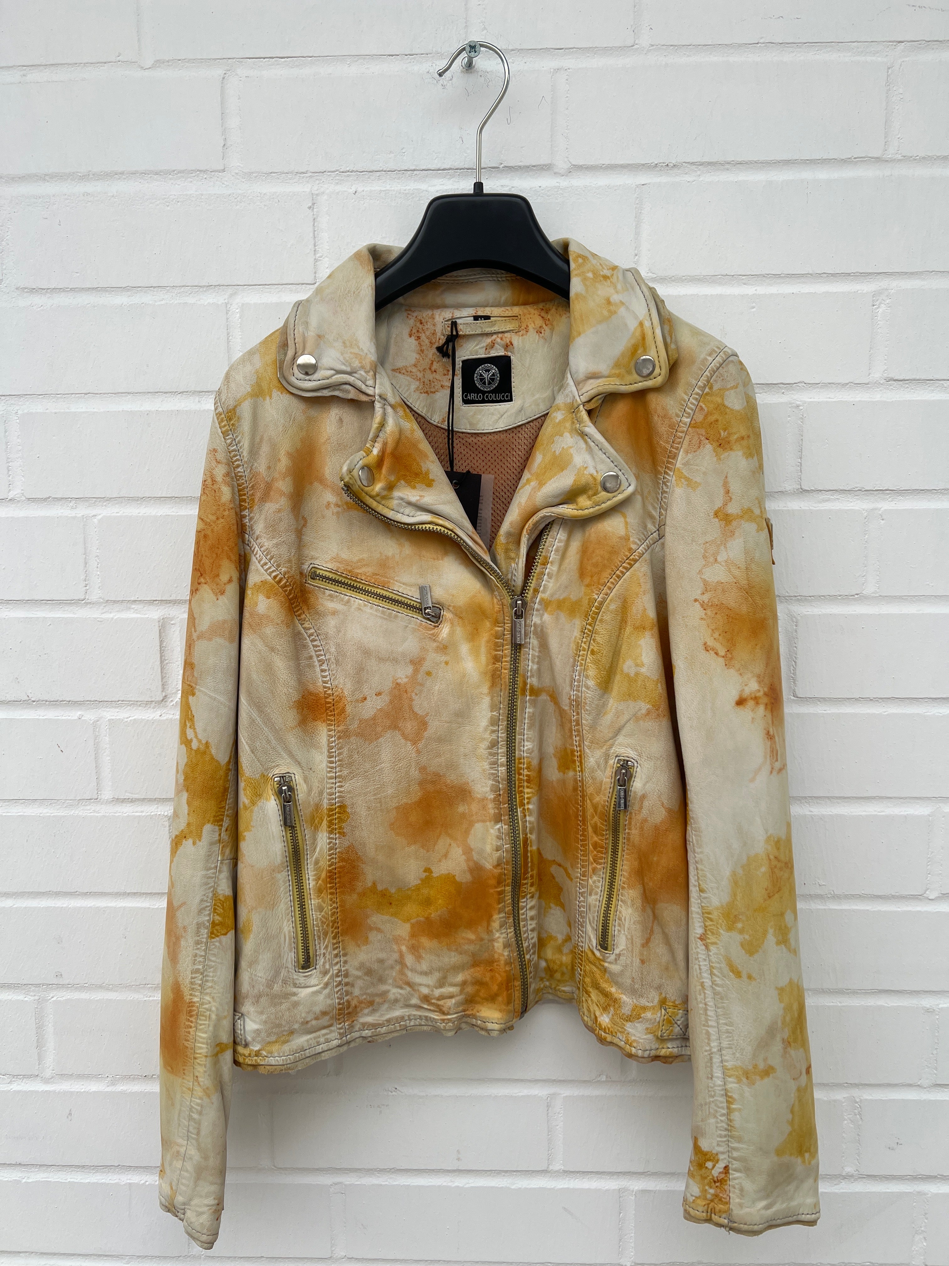 Carlo Colucci Lederjacke gelb GrM/38