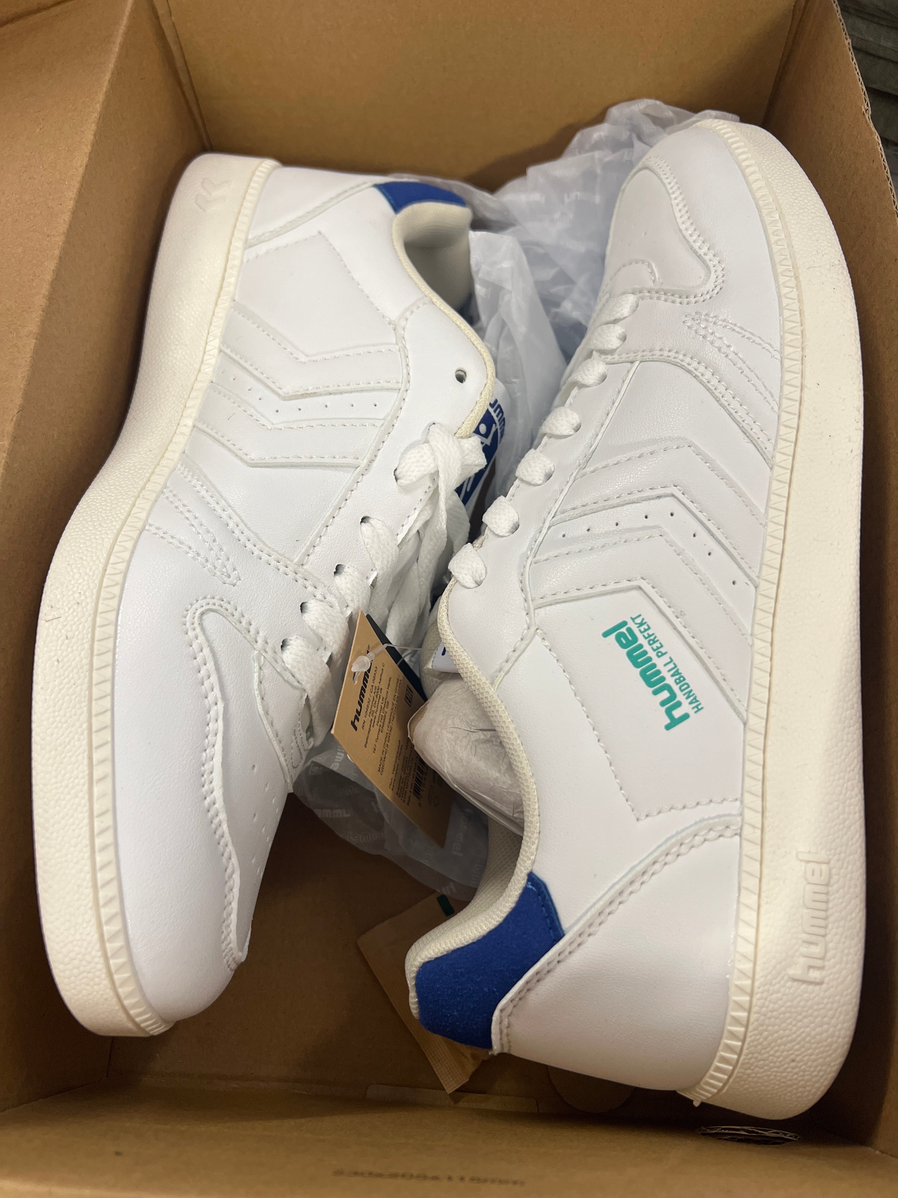 HUMMEL Handball Sneaker white/blue Gr. 41.5