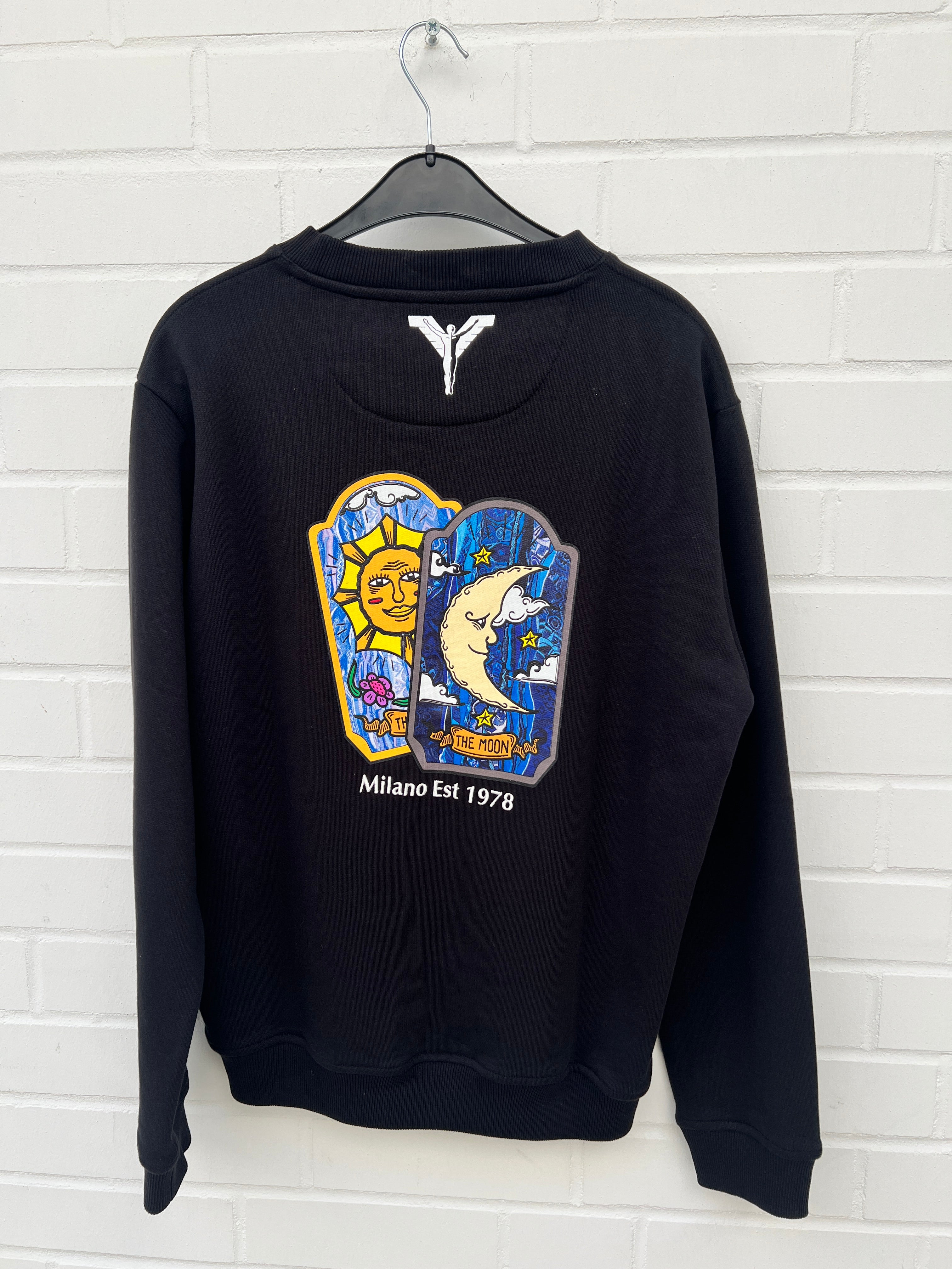 Carlo Colucci 2er Set Sonne Mond Pullover Short schwarz