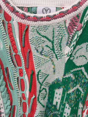 Carlo Colucci 3D Strickpullover Pullover grün bunt C12507 COL 471