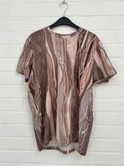 (Stange2) CC Tshirt beige muster Gr.M