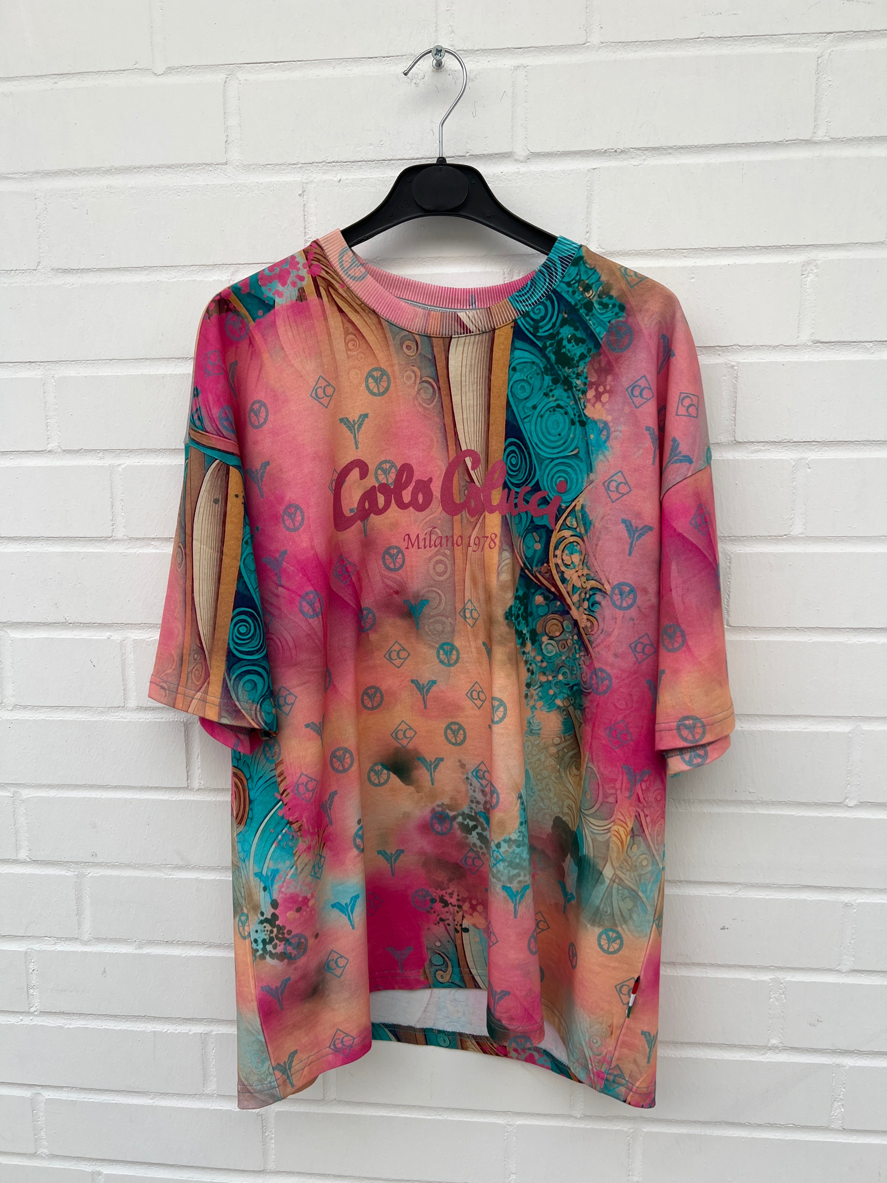 Carlo Colucci Tshirt pink muster