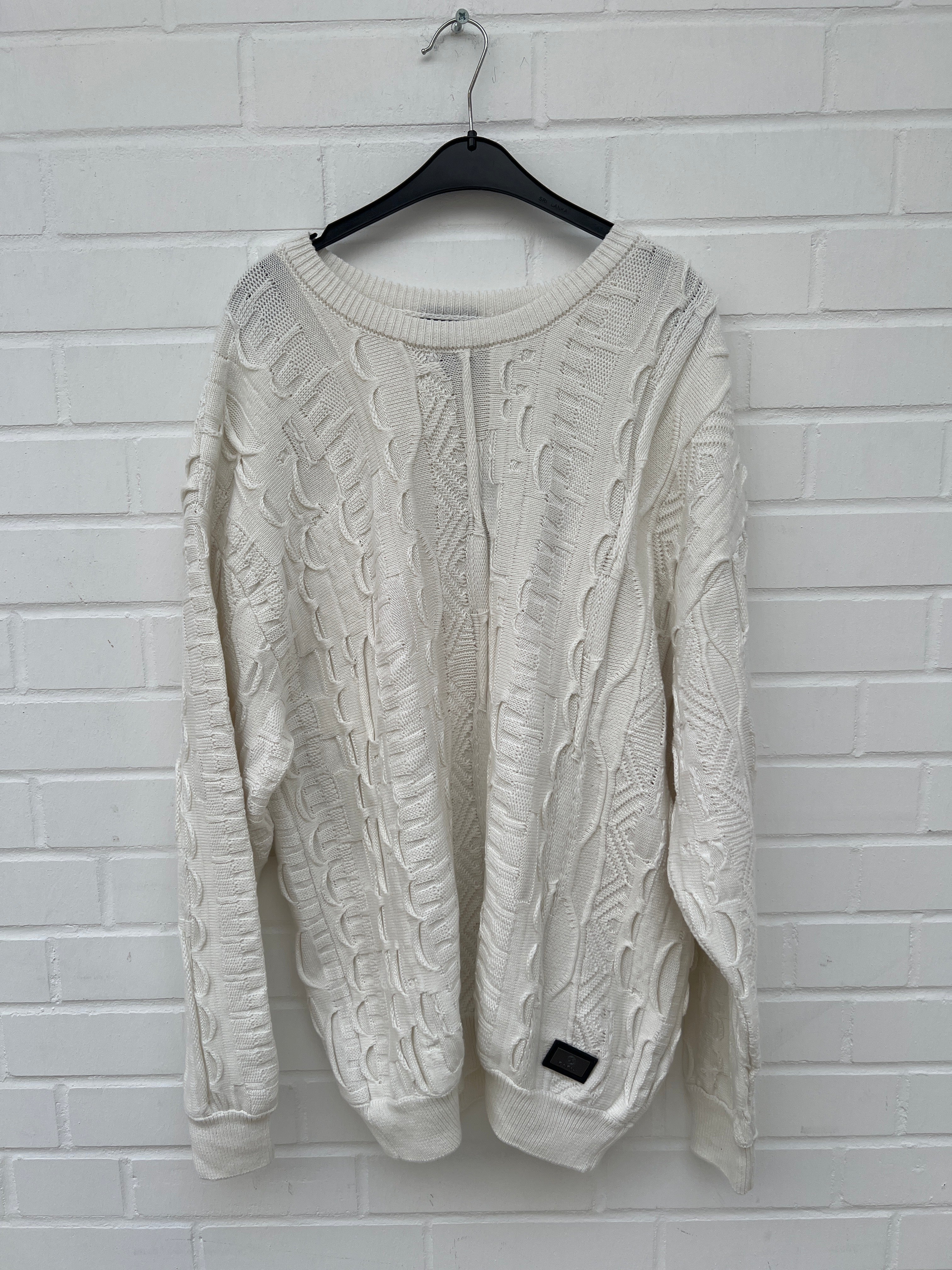 Carlo Colucci 3D Strickpullover C13302 COL59 weiß logo