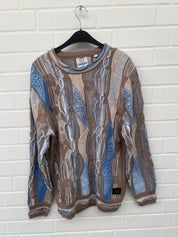 Carlo Colucci 3D Strickpullover Pullover hellblau beige  C10802 COL 681