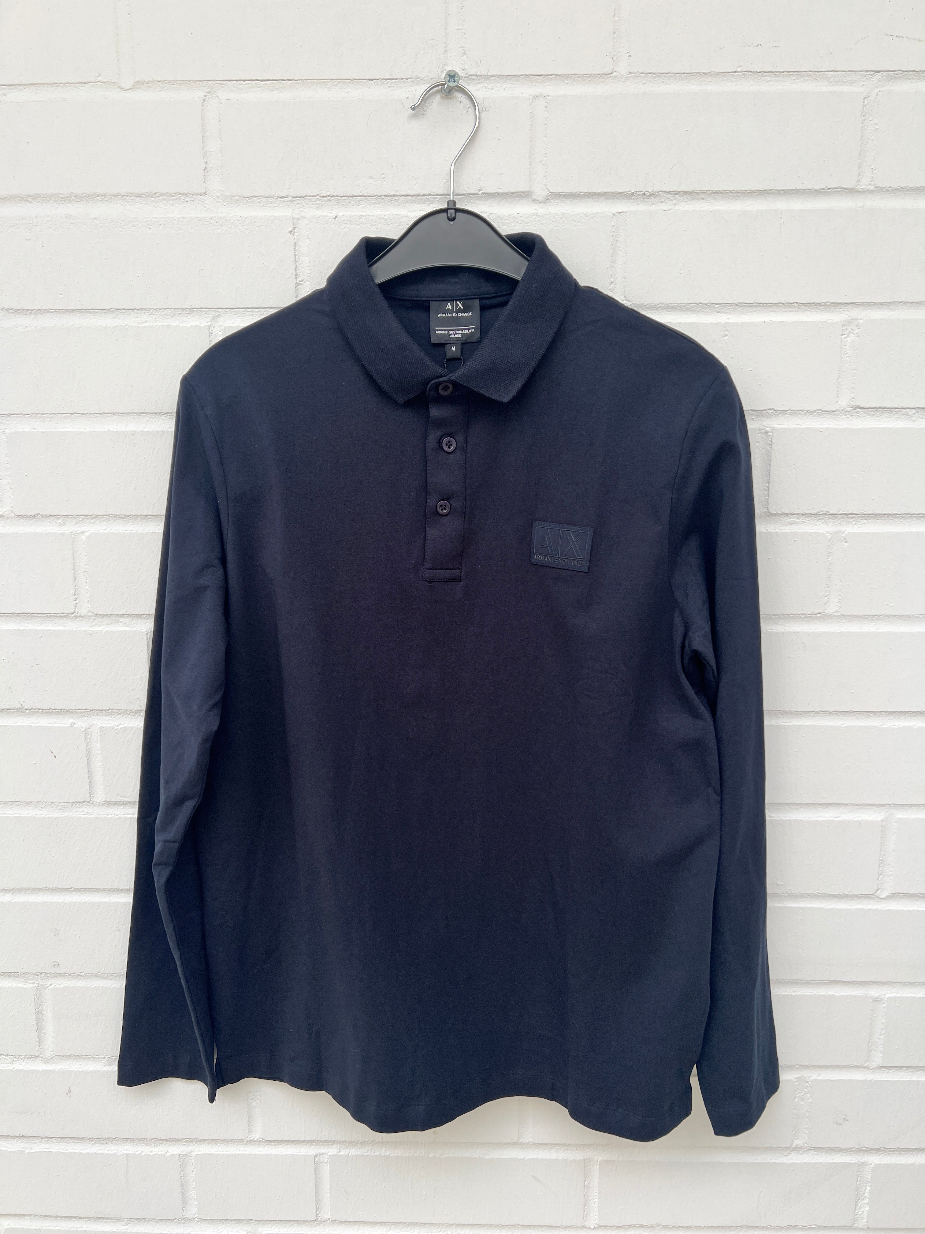 (68) ARMANI EXCHANGE Poloshirt langarm navyblau