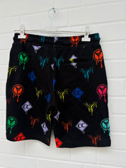 (Stange4) Carlo Colucci Short schwarz muster Gr.S