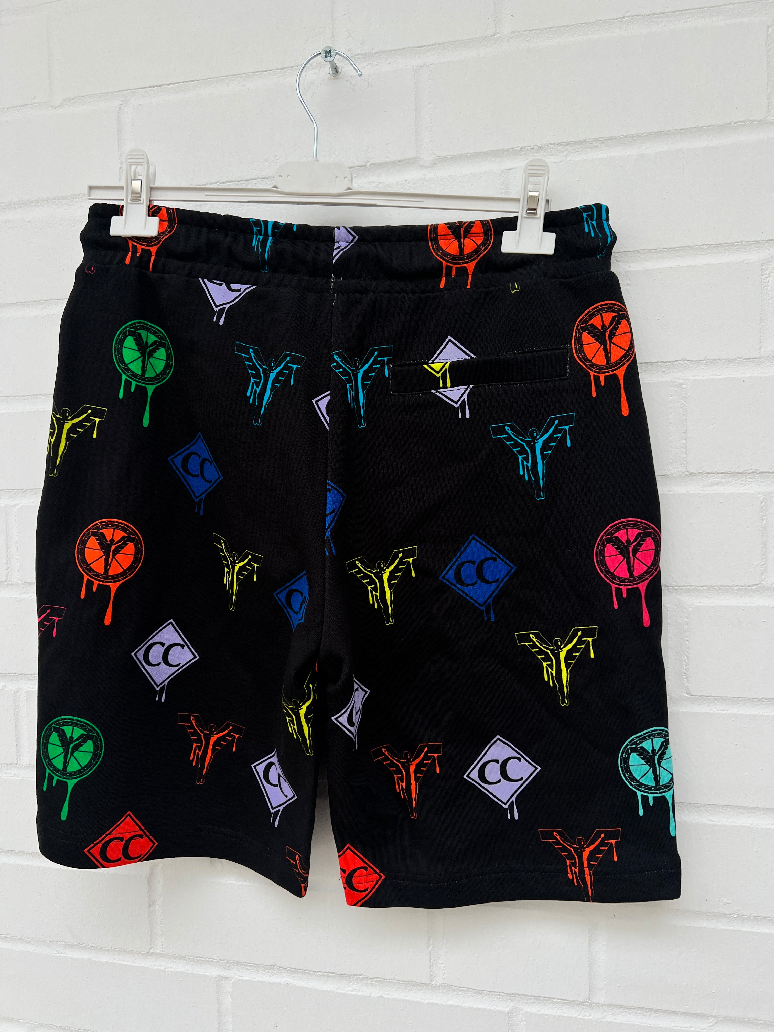 (Stange4) Carlo Colucci Short schwarz muster Gr.S