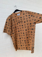 Original UVP 90€ Carlo Colucci Tshirt braun / weiß / schwarz