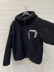 Carlo Colucci Teddyjacke mit Kapuze schwarz