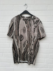 (Stange4) Carlo Colucci Tshirt grau muster Gr.L