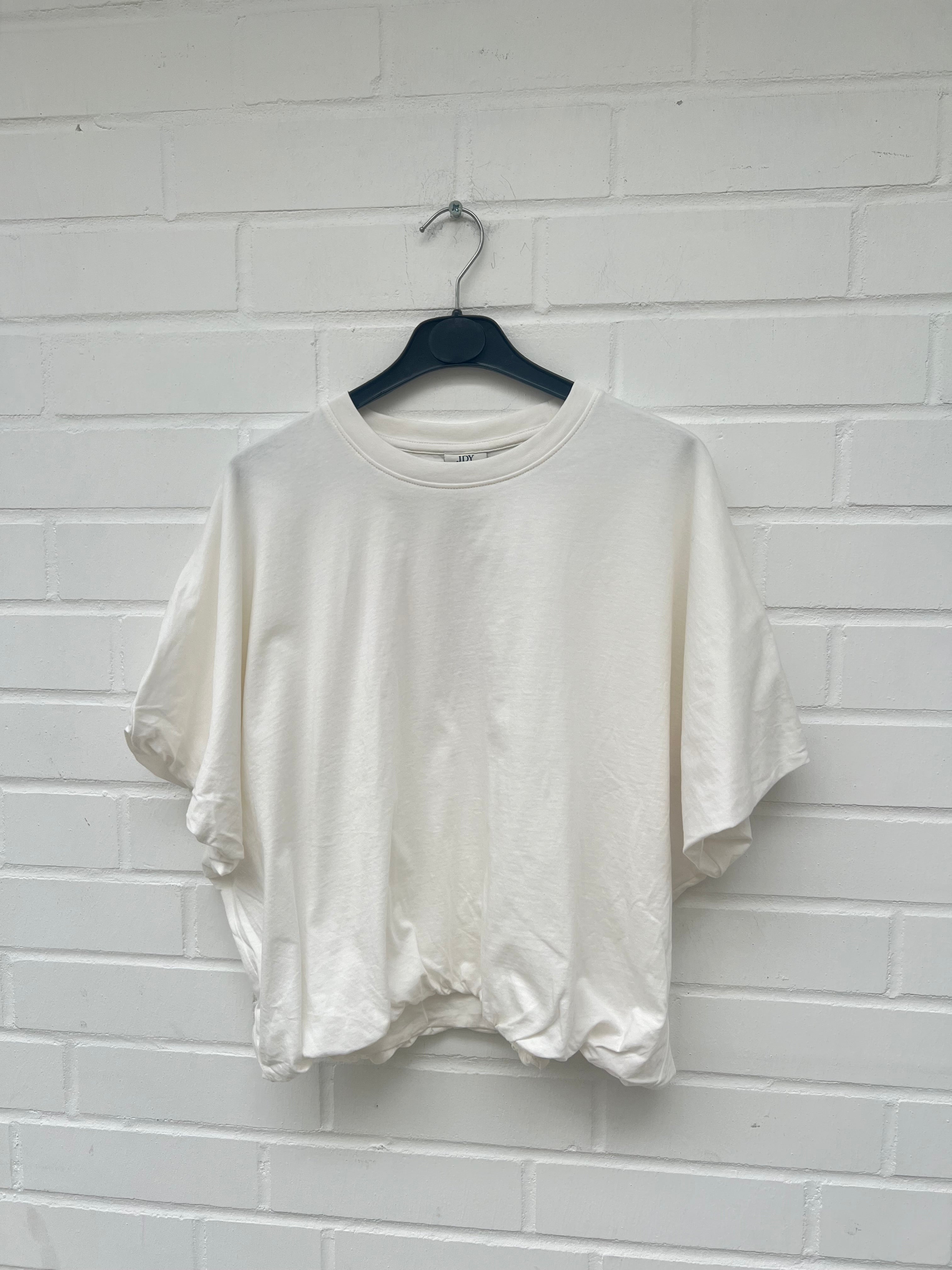 Only JDY Bubble Hem Top Weiß GrM