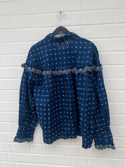 Vero Moda Curve Bluse in blau muster Gr46