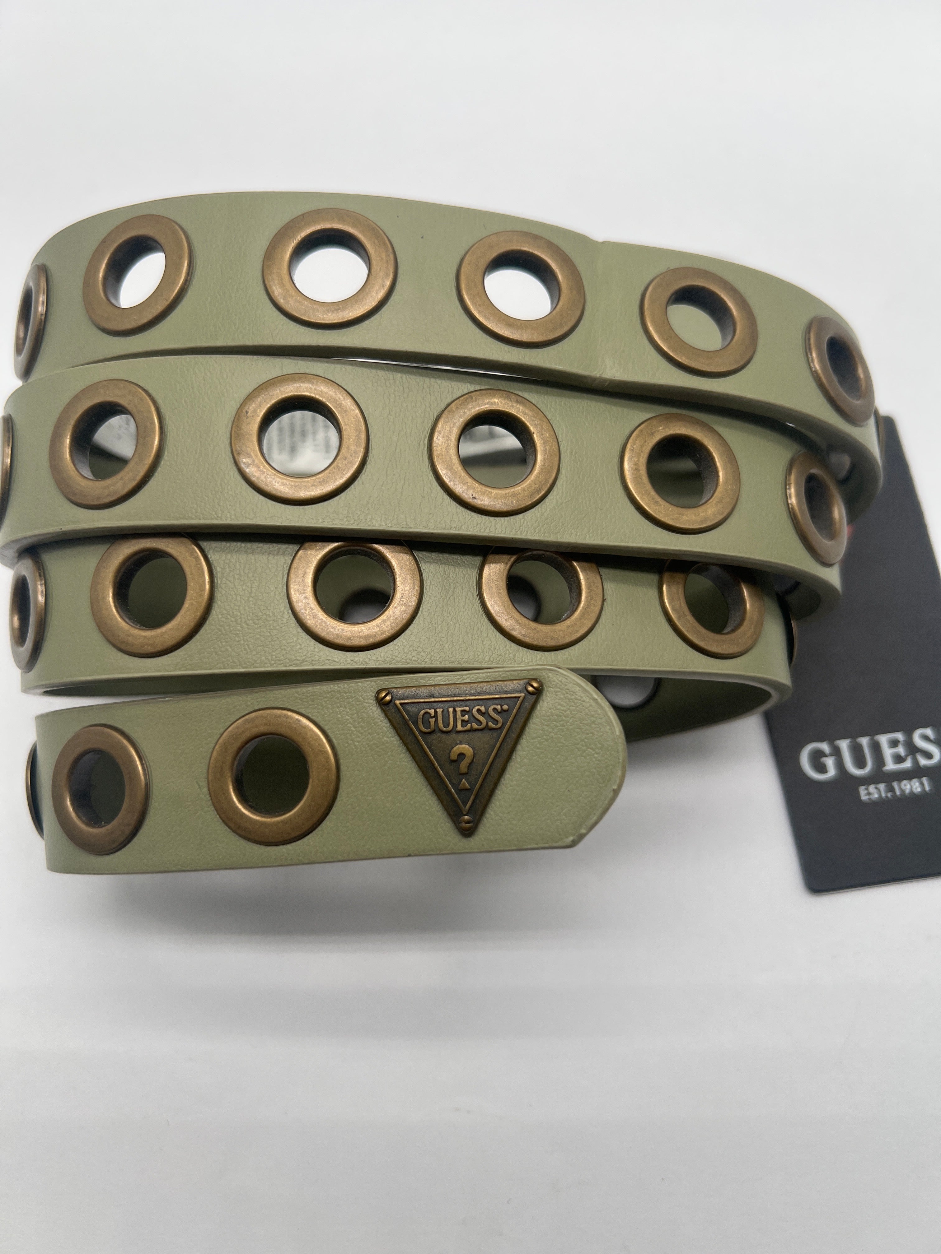 GUESS Gürtel Vintage Stil Khaki