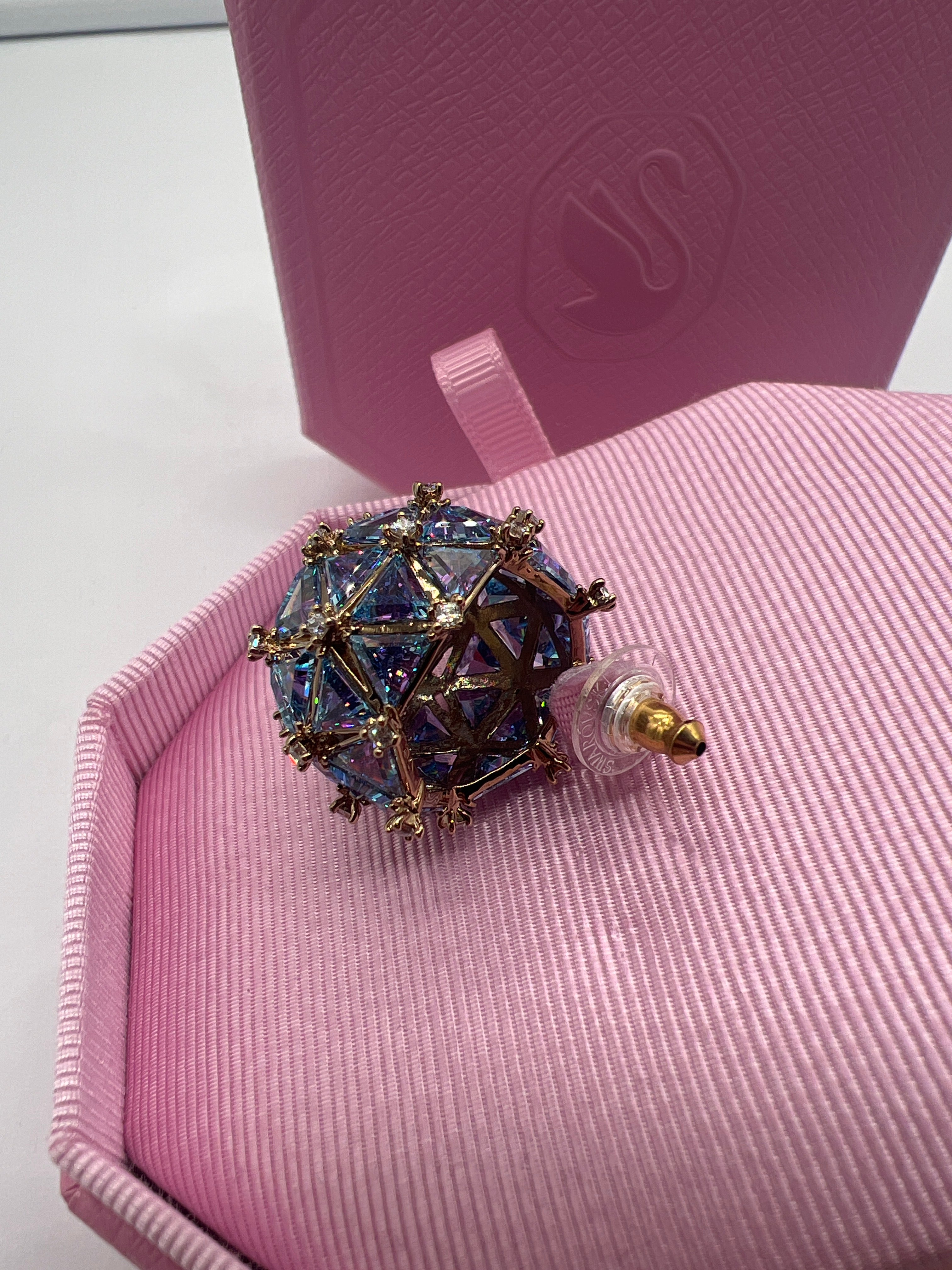 SWAROVSKI Curiosa Ohrring Blau Goldton (5606952)