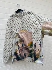 Carlo Colucci Zip Windbreaker beige muster