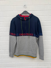 Carlo Colucci Zip Sweatshirt grau blau (GrS)