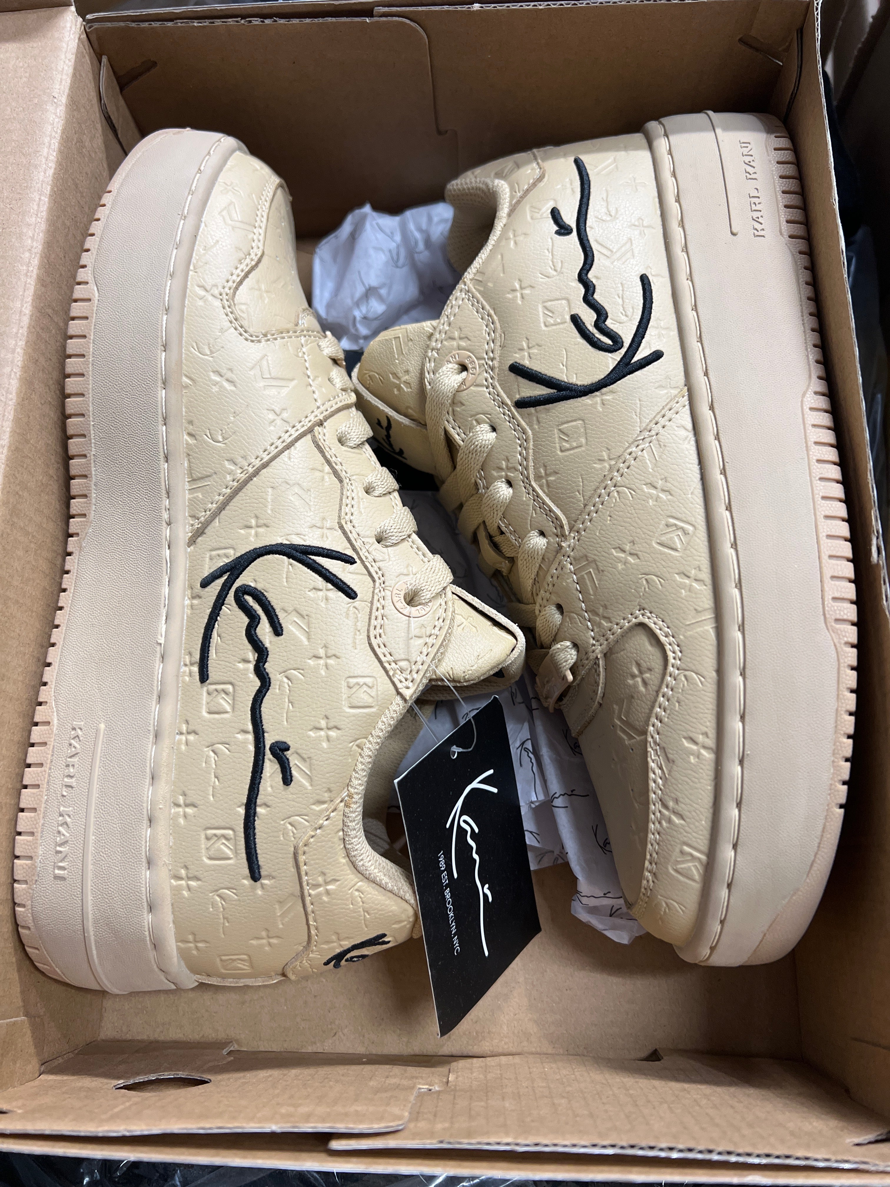 Karl Kani 89 UP LOGO beige schwarz Gr.38