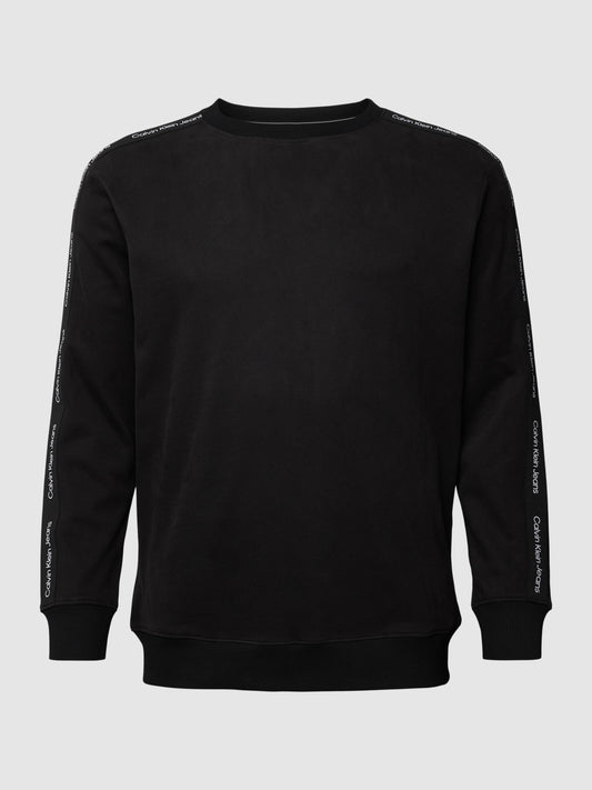 (27) Calvin Klein Sweatshirt schwarz Ärmel Logo