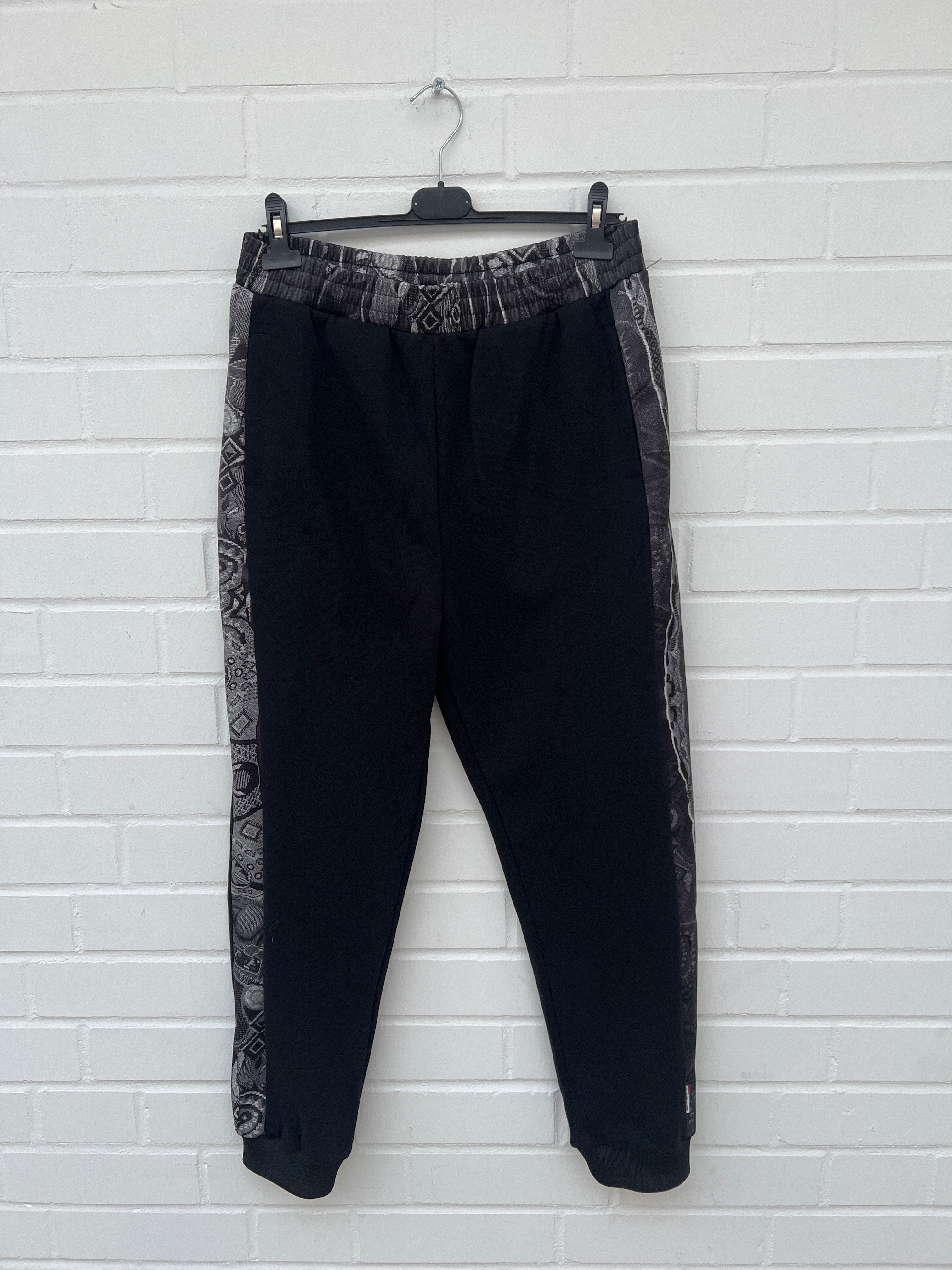 Carlo Colucci Hose schwarz muster