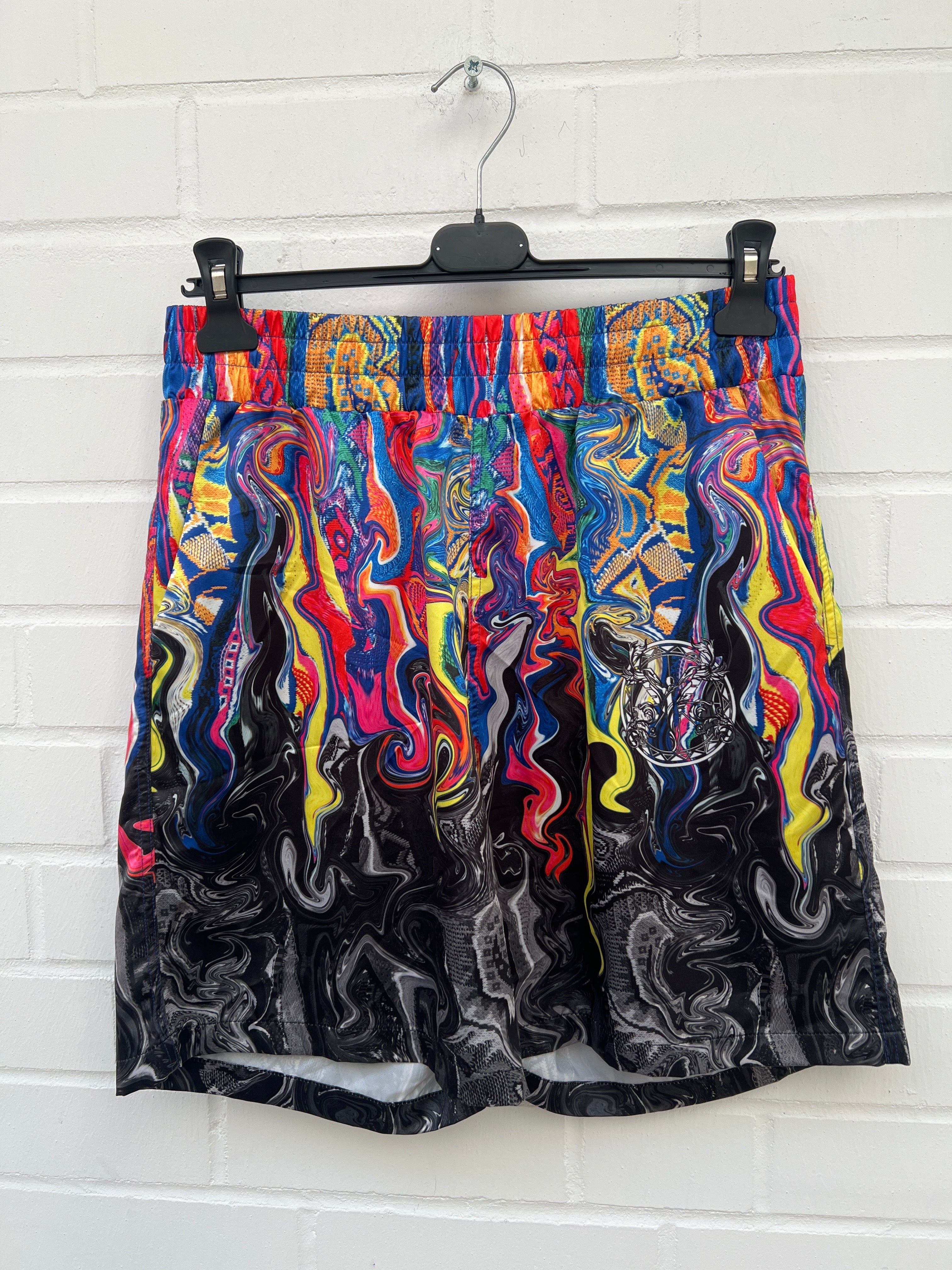 (124) Carlo Colucci Badehose Satin bunt