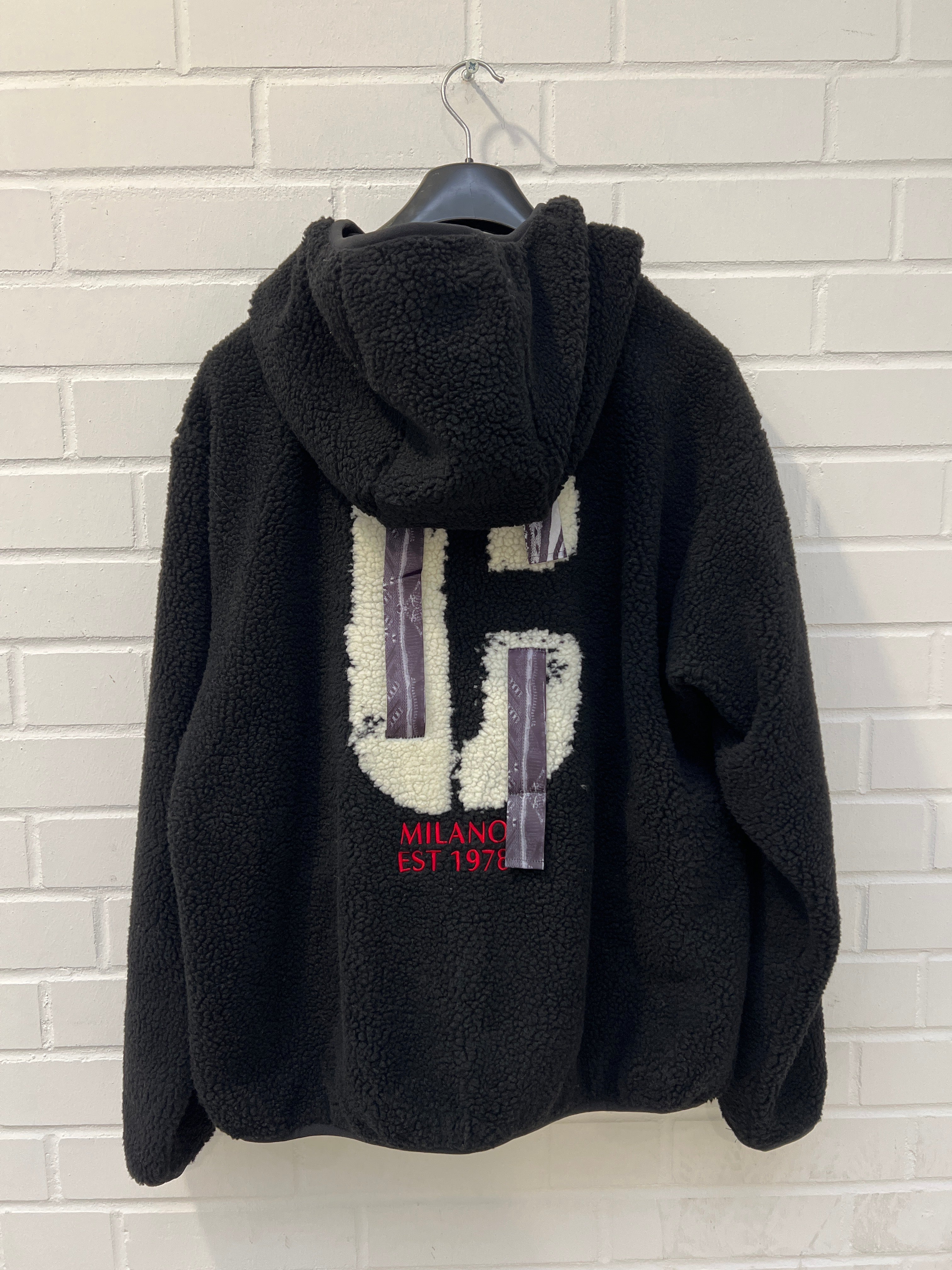 Carlo Colucci Teddyjacke mit Kapuze schwarz